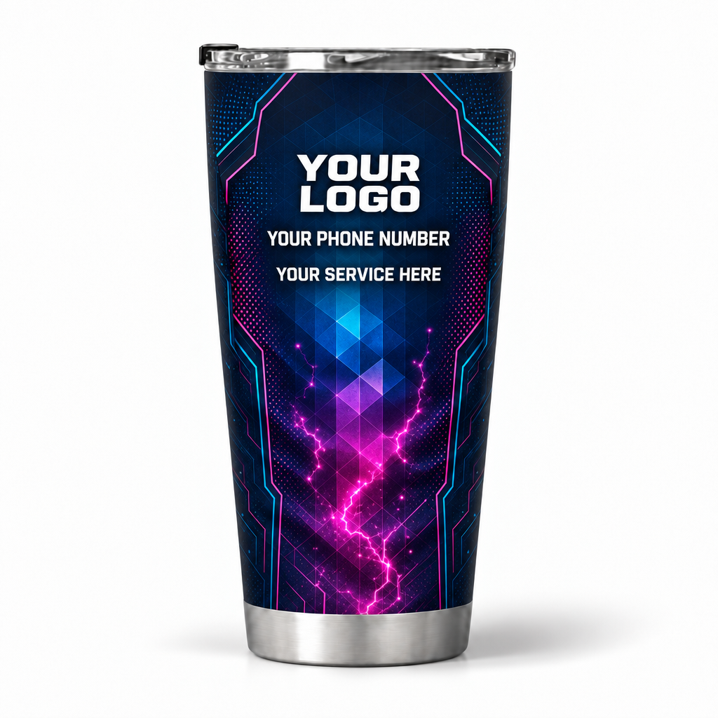 ELN019 personalized tumbler 20oz back product mockup