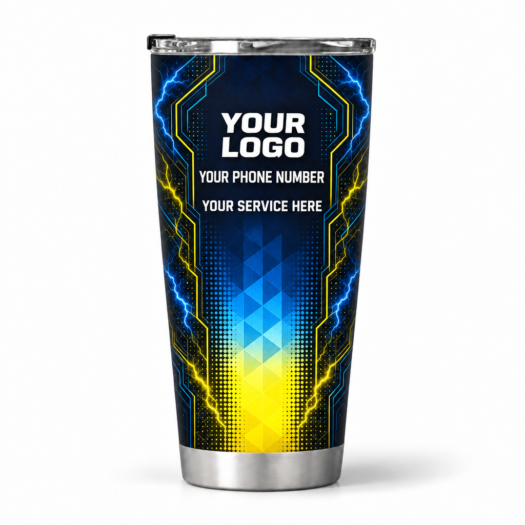 ELN020 personalized tumbler 20oz back product mockup