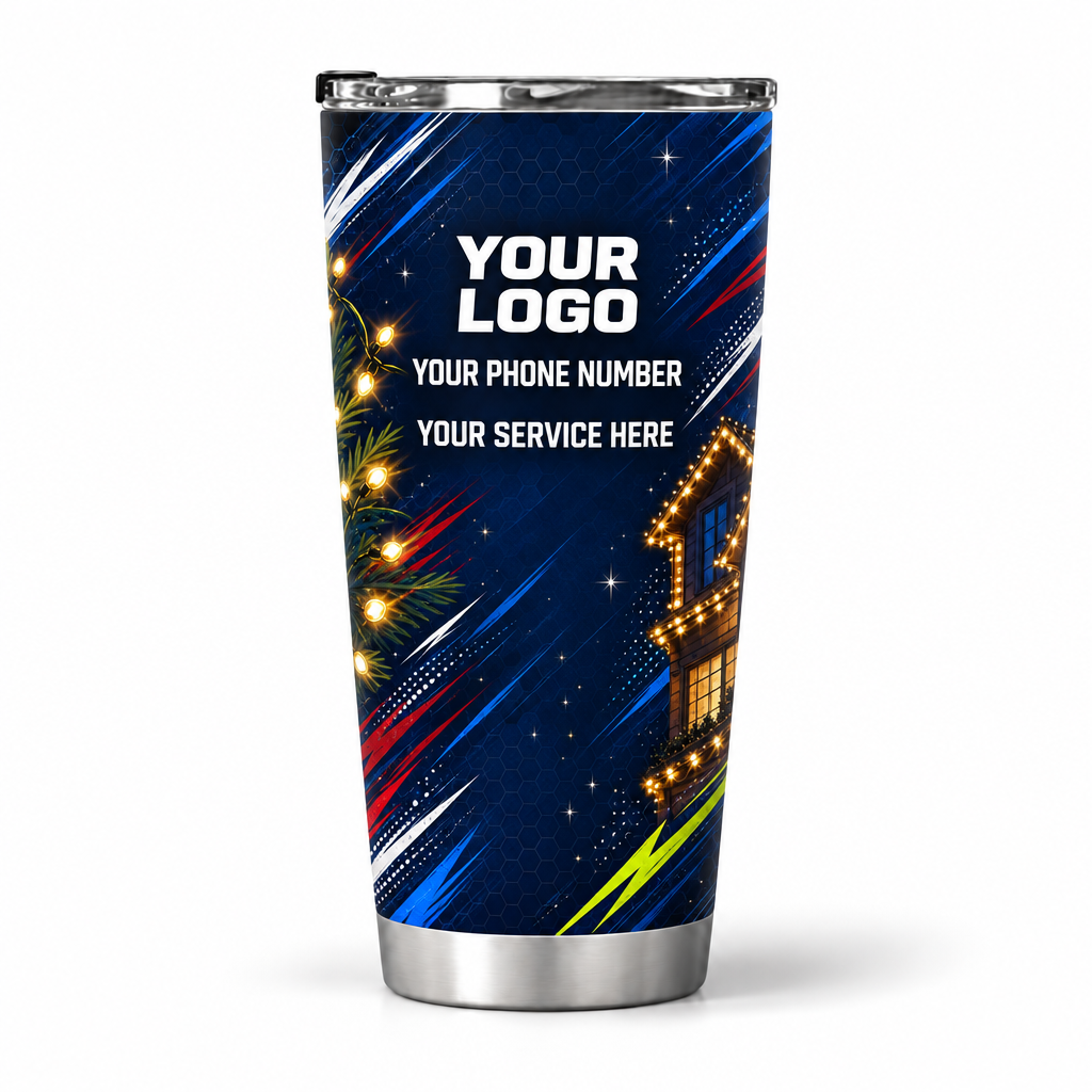 HLN001 personalized tumbler 20oz back product mockup