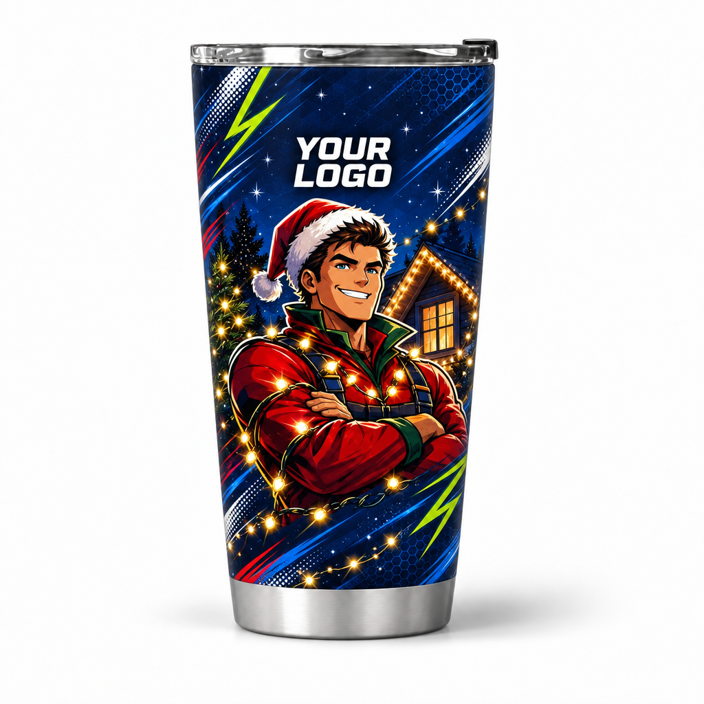HLN001 personalized tumbler 20oz front product mockup