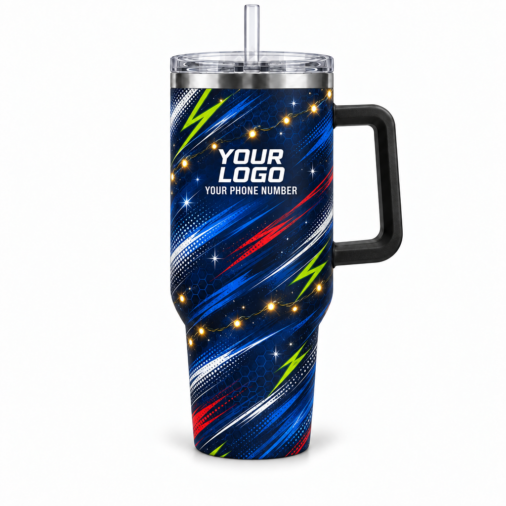HLN001 personalized tumbler 40oz front product mockup