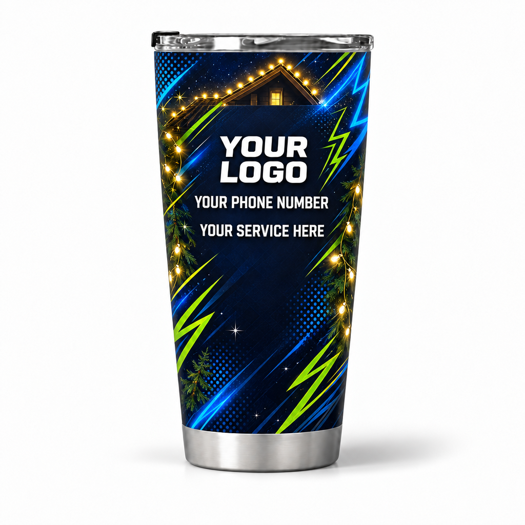 HLN002 personalized tumbler 20oz back product mockup
