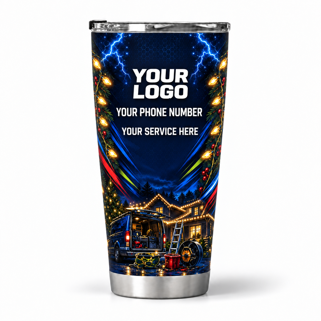HLN003 personalized tumbler 20oz back product mockup