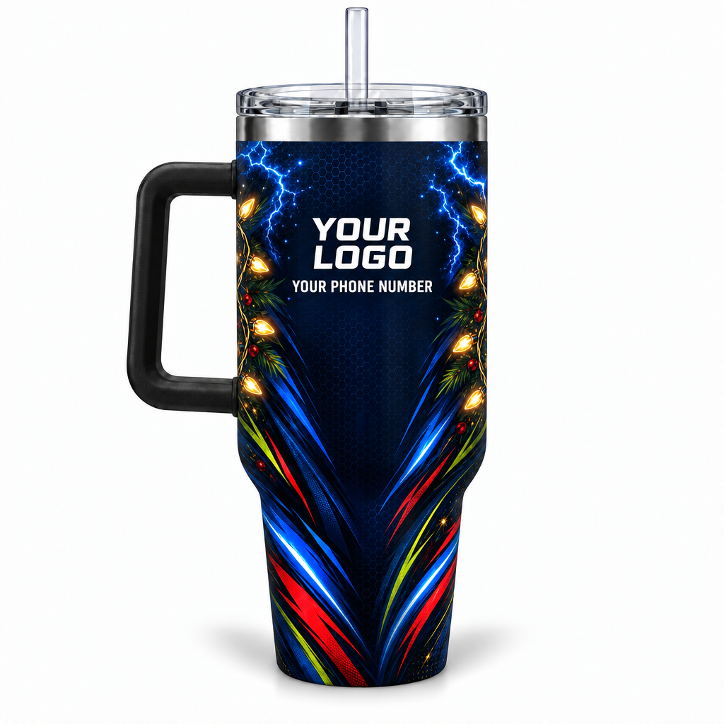 HLN003 personalized tumbler 40oz back product mockup