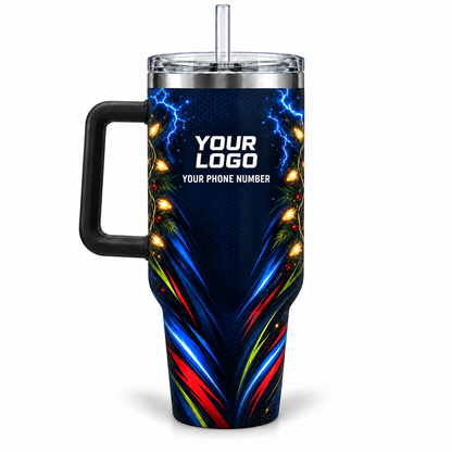 HLN003 personalized tumbler 40oz back product mockup