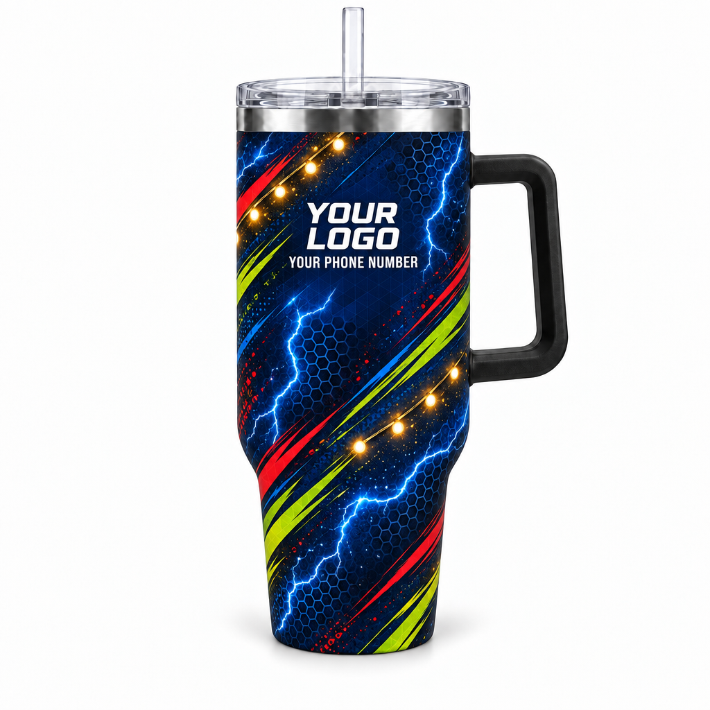 HLN003 personalized tumbler 40oz front product mockup