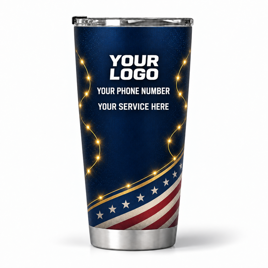 HLN005 personalized tumbler 20oz back product mockup