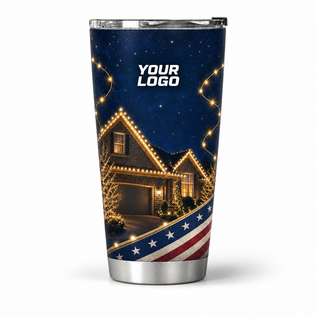HLN005 personalized tumbler 20oz front product mockup