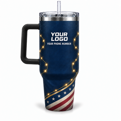 HLN005 personalized tumbler 40oz back product mockup