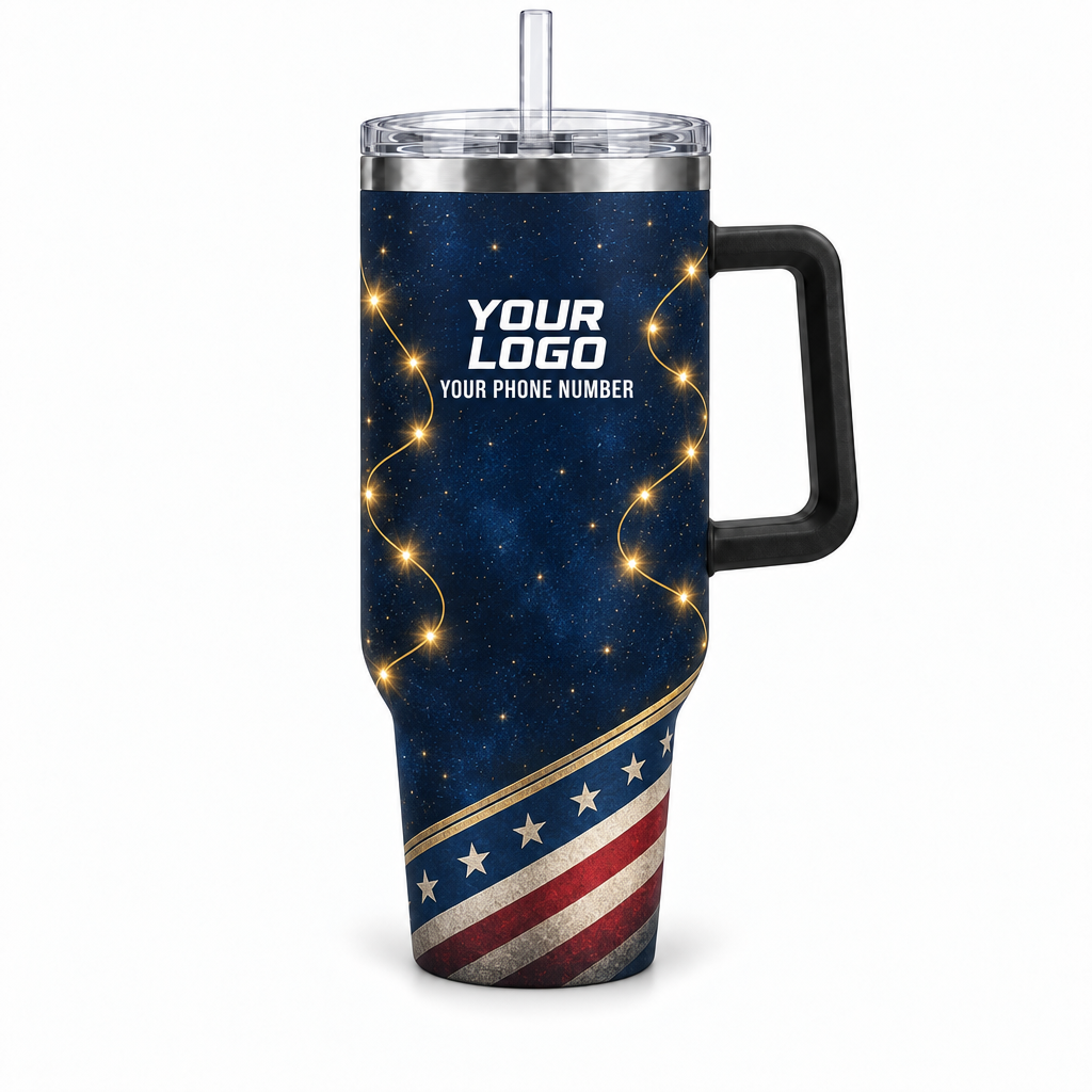 HLN005 personalized tumbler 40oz front product mockup
