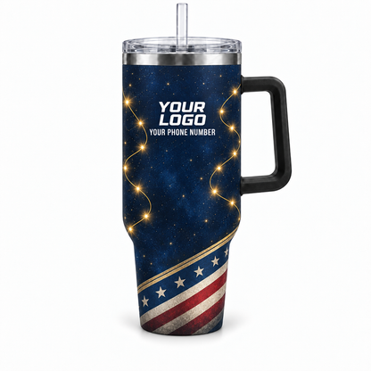 HLN005 personalized tumbler 40oz front product mockup