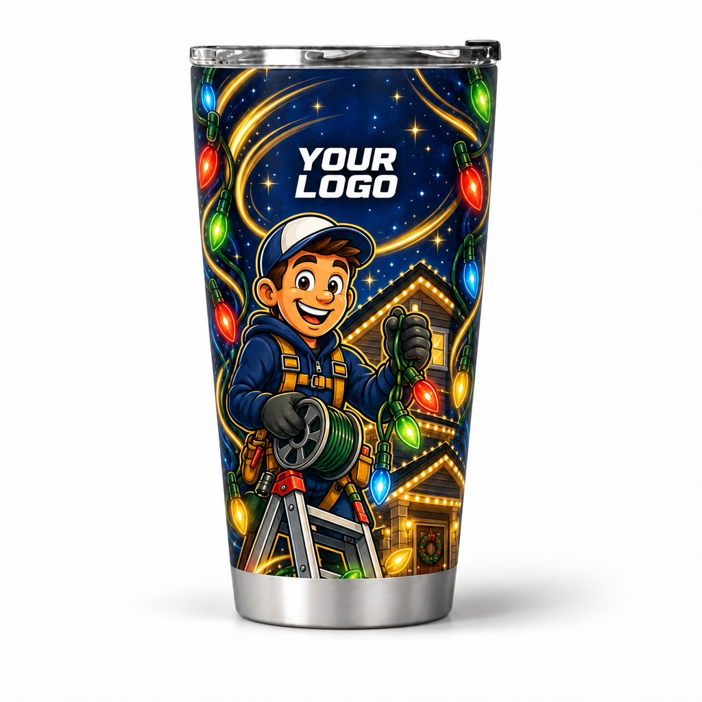 HLN006 personalized tumbler 20oz front product mockup