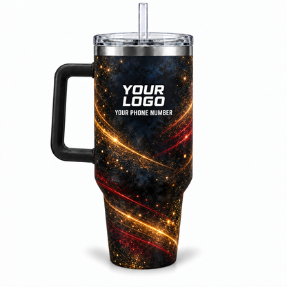 HLN007 personalized tumbler 40oz back product mockup