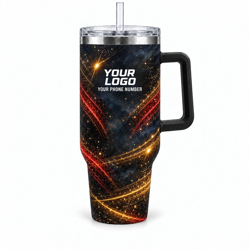 HLN007 personalized tumbler 40oz front product mockup