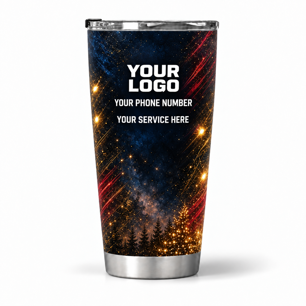 HLN008 personalized tumbler 20oz back product mockup