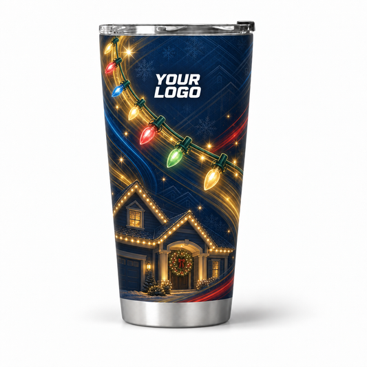 HLN009 personalized tumbler 20oz front product mockup