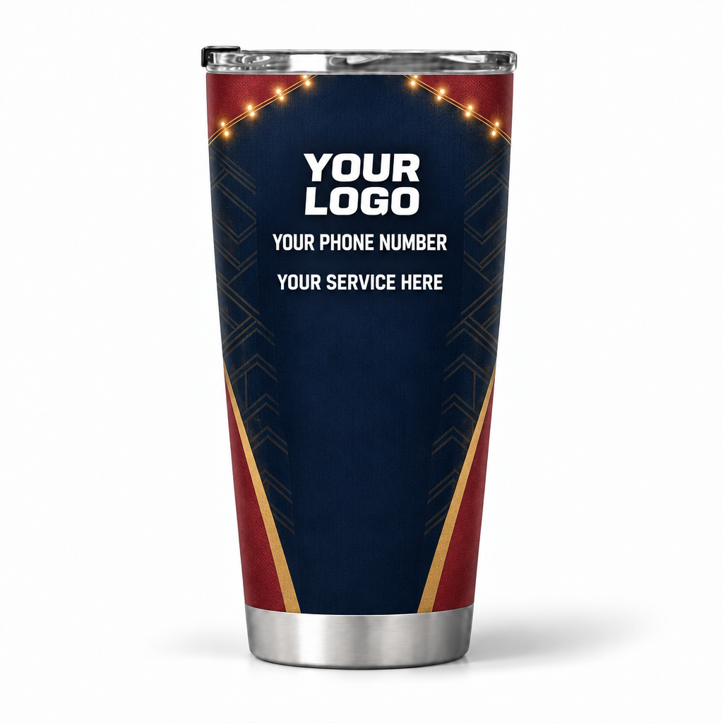 HLN012 personalized tumbler 20oz back product mockup