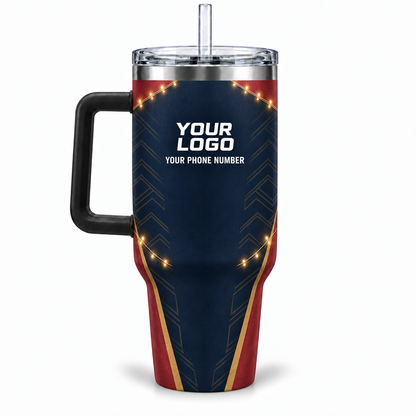 HLN012 personalized tumbler 40oz back product mockup