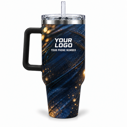 HLN014 personalized tumbler 40oz back product mockup