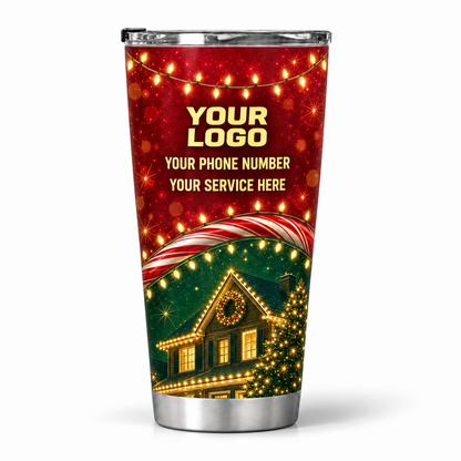 HLN017 personalized tumbler 20oz back product mockup