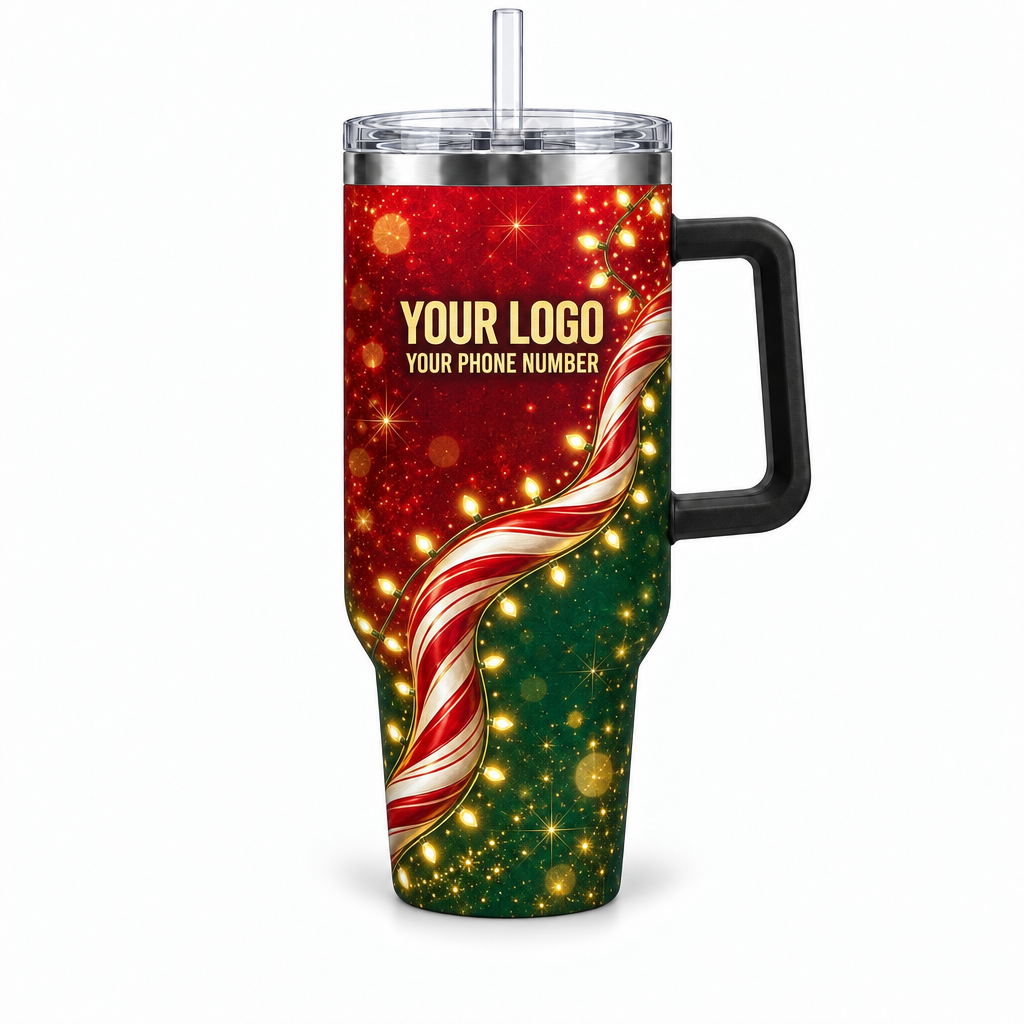 HLN017 personalized tumbler 40oz front product mockup