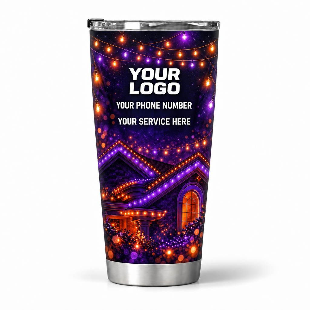 HLN018 personalized tumbler 20oz back product mockup