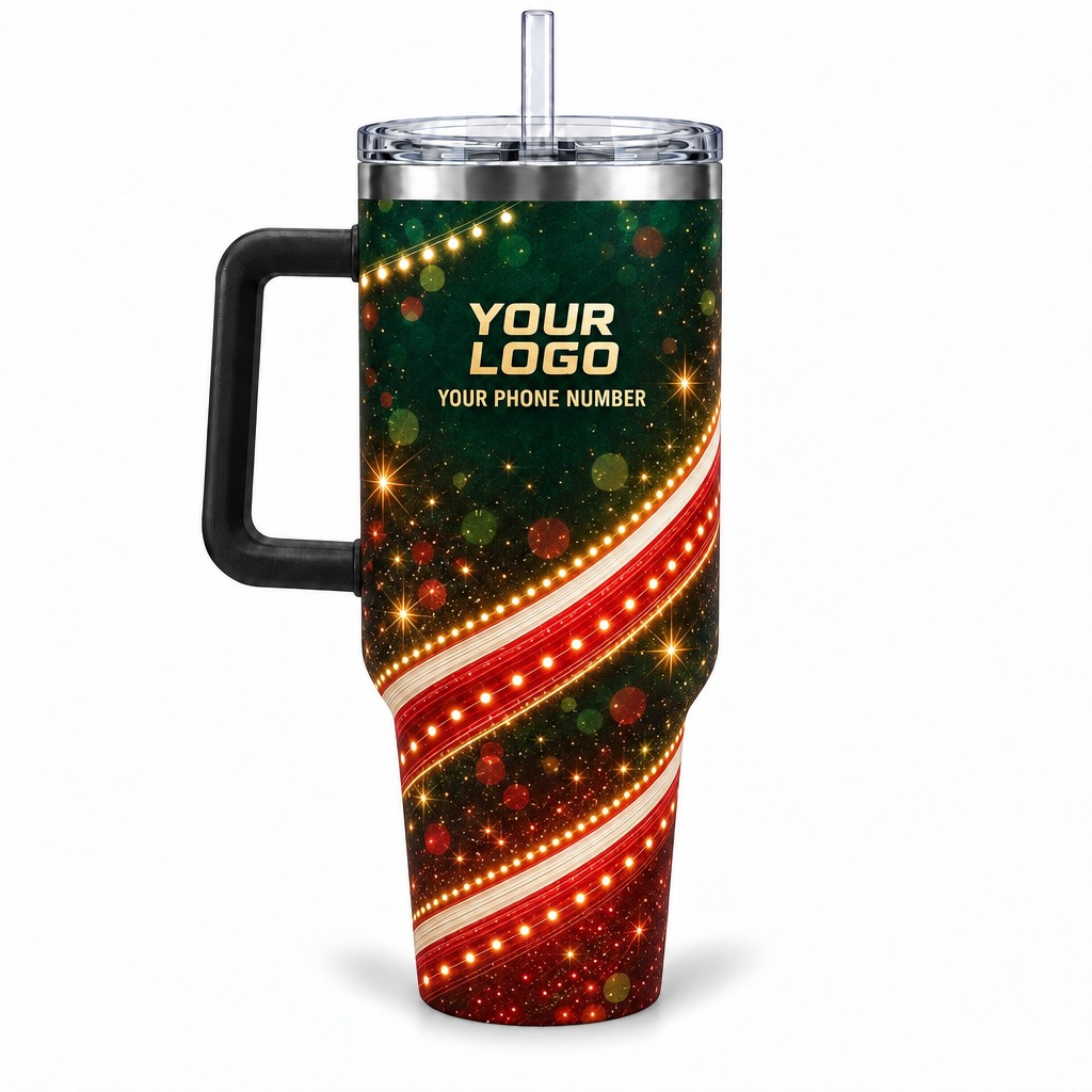 HLN023 personalized tumbler 40oz back product mockup