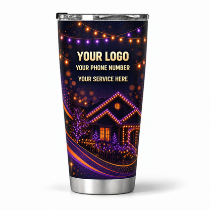 HLN024 personalized tumbler 20oz back product mockup