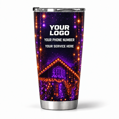 HLN026 personalized tumbler 20oz back product mockup