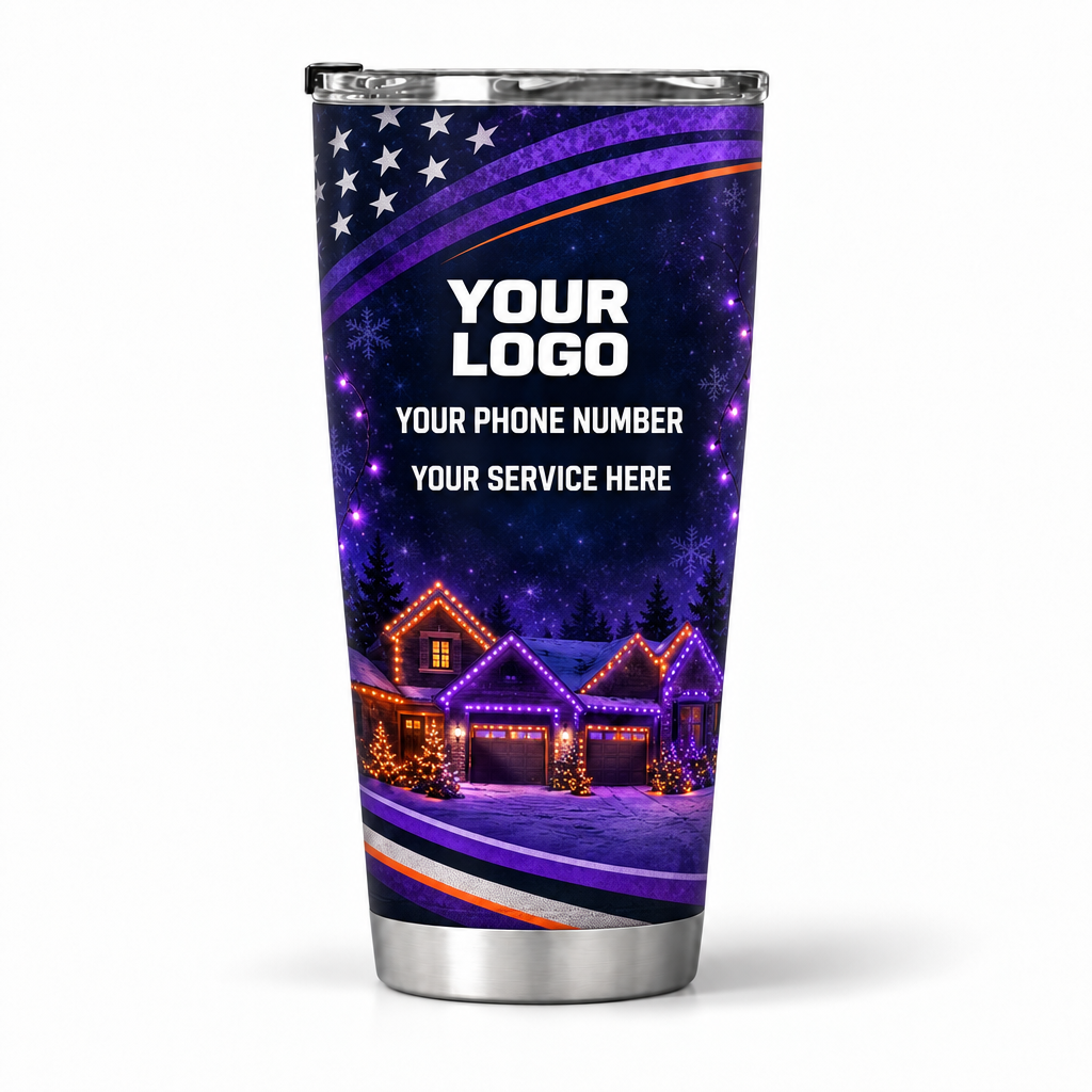 HLN028 personalized tumbler 20oz back product mockup