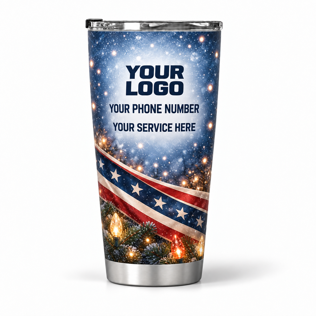 HLN032 personalized tumbler 20oz back product mockup