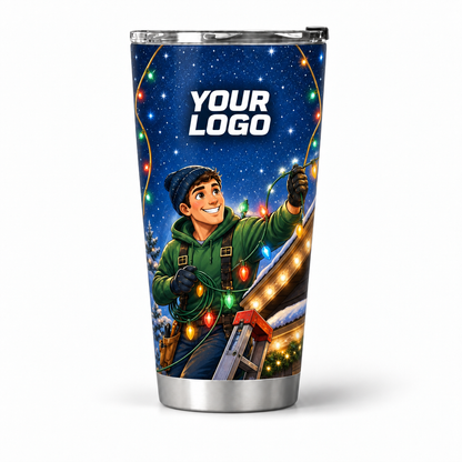 HLN033 personalized tumbler 20oz front product mockup