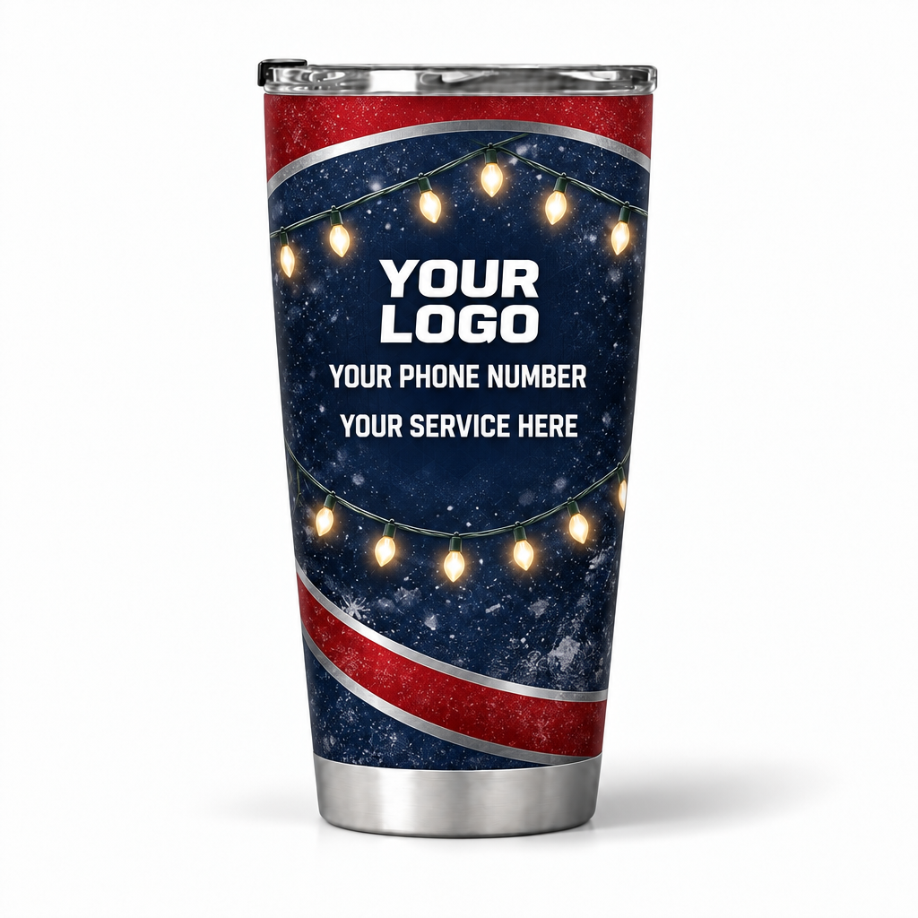 HLN037 personalized tumbler 20oz back product mockup
