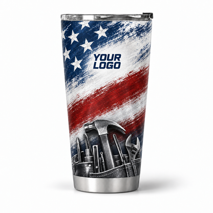 HMN003 personalized tumbler 20oz front product mockup
