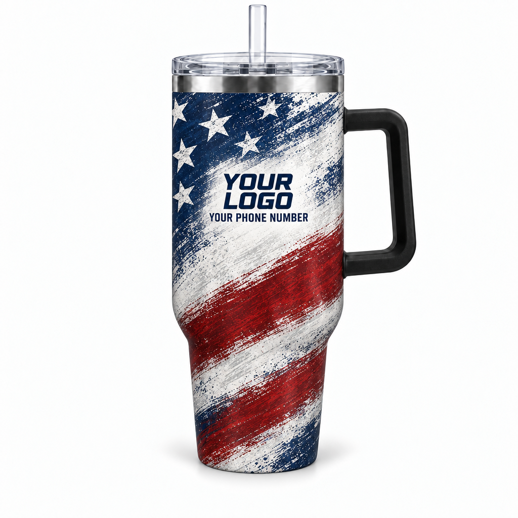 HMN003 personalized tumbler 40oz front product mockup