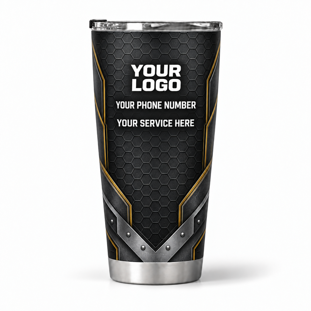 HMN006 personalized tumbler 20oz back product mockup