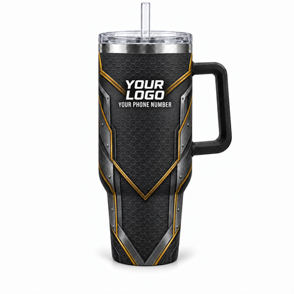 HMN006 personalized tumbler 40oz front product mockup