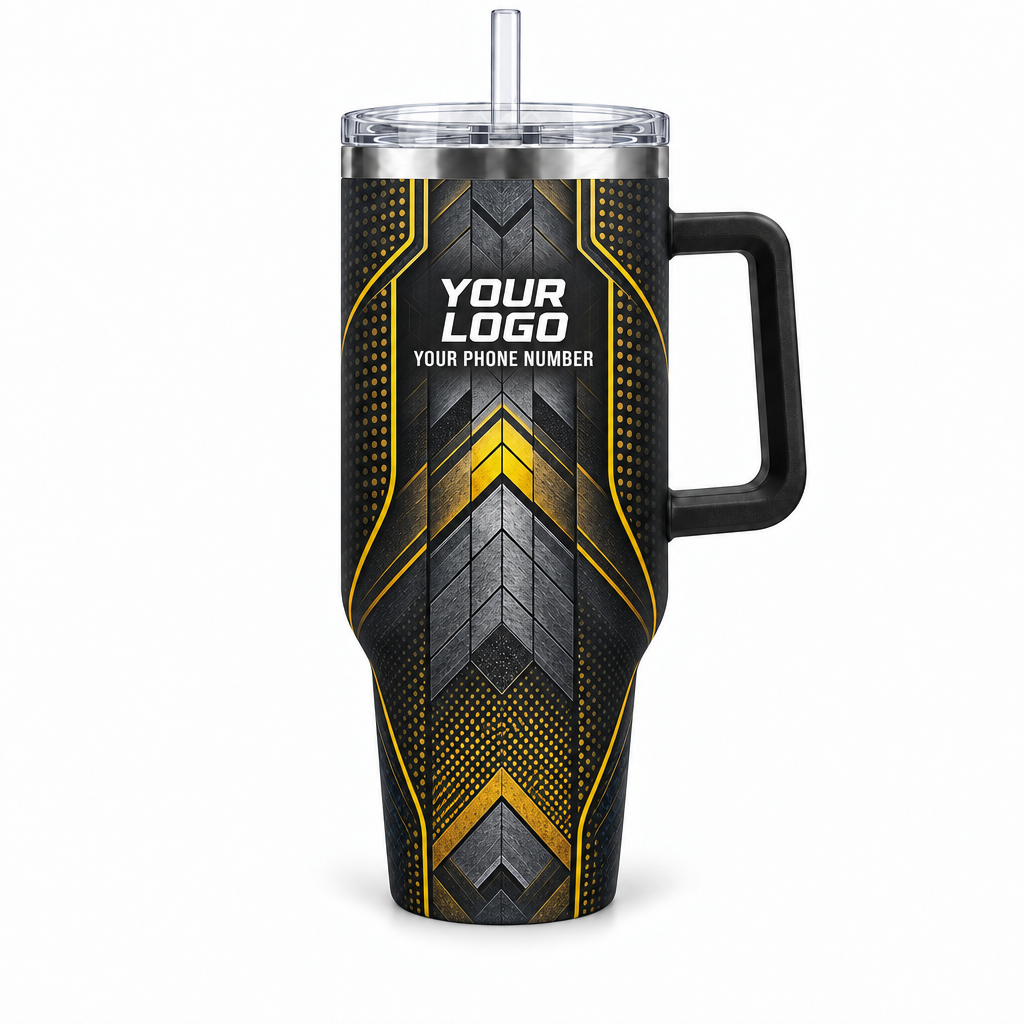 HMN007 personalized tumbler 40oz front product mockup