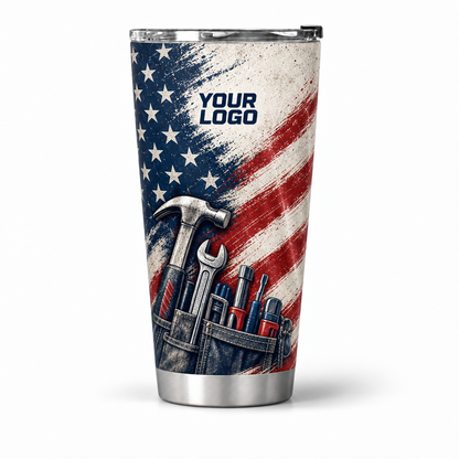 HMN008 personalized tumbler 20oz front product mockup