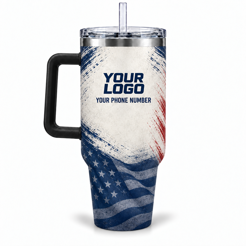 HMN008 personalized tumbler 40oz back product mockup
