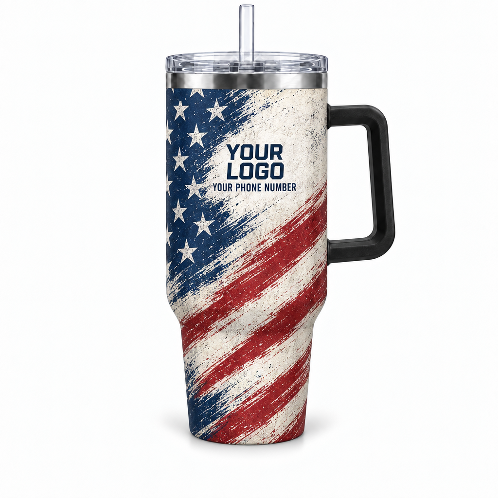 HMN008 personalized tumbler 40oz front product mockup