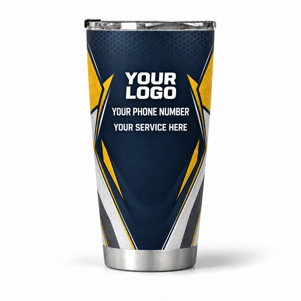 HMN009 personalized tumbler 20oz back product mockup