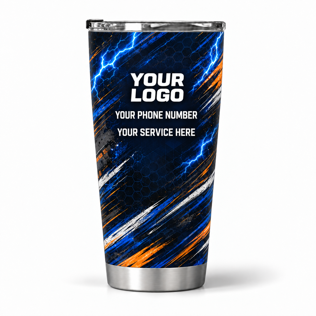 HMN010 personalized tumbler 20oz back product mockup
