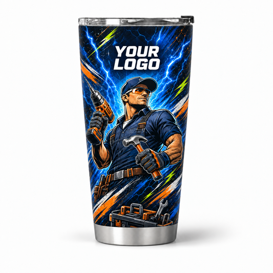 HMN010 personalized tumbler 20oz front product mockup