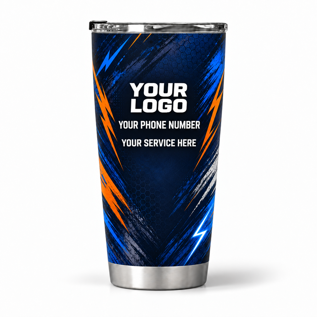 HMN011 personalized tumbler 20oz back product mockup