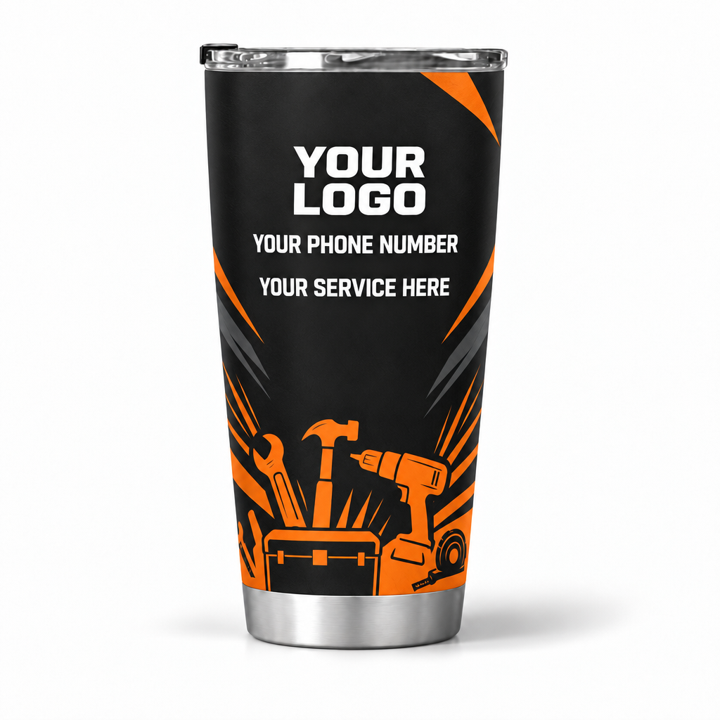 HMN012 personalized tumbler 20oz back product mockup