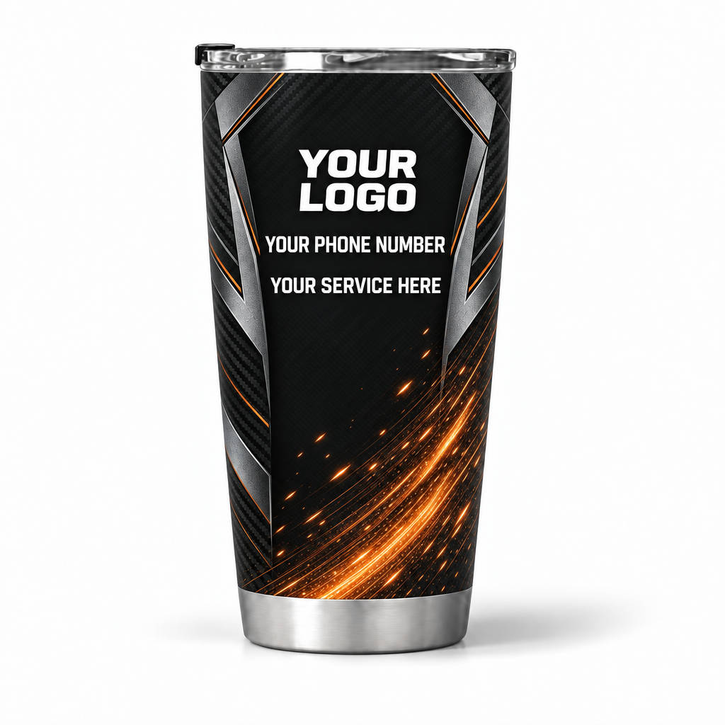 HMN013 personalized tumbler 20oz back product mockup