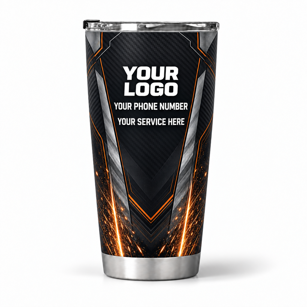 HMN014 personalized tumbler 20oz back product mockup