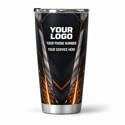 HMN014 personalized tumbler 20oz back product mockup