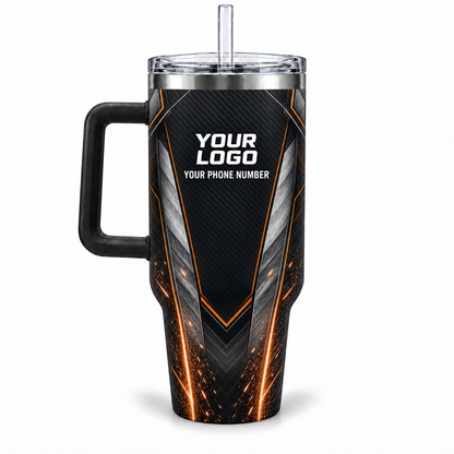 HMN014 personalized tumbler 40oz back product mockup
